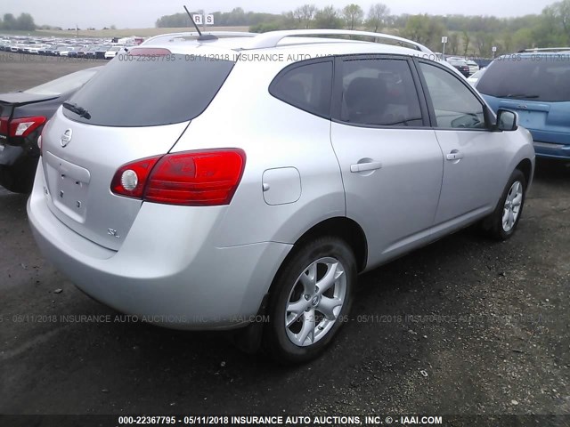 JN8AS58T69W044688 - 2009 NISSAN ROGUE S/SL SILVER photo 4