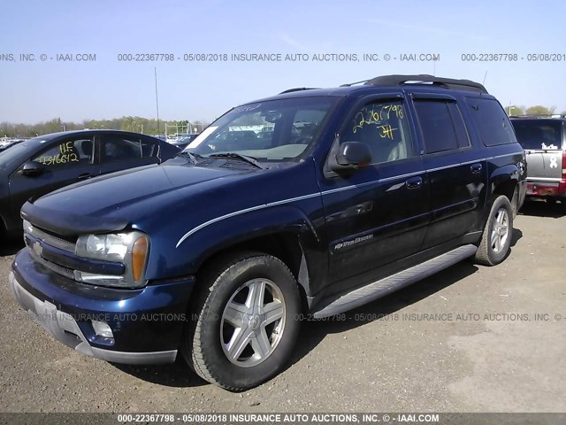 1GNET16S236204285 - 2003 CHEVROLET TRAILBLAZER EXT BLUE photo 2