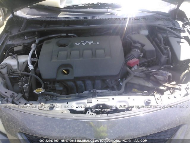 JTDBL40E59J014499 - 2009 TOYOTA COROLLA LE/XLE GRAY photo 10