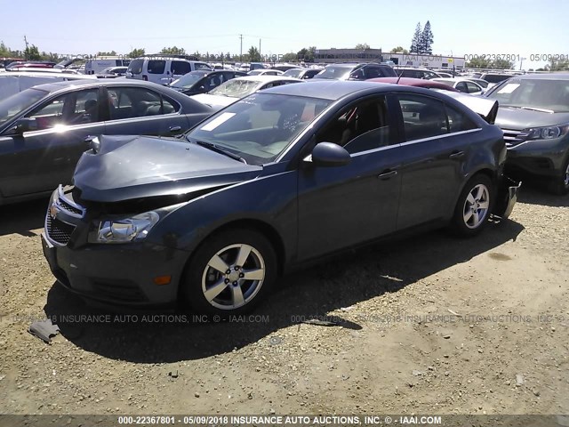 1G1PC5SB0D7241659 - 2013 CHEVROLET CRUZE LT GRAY photo 2