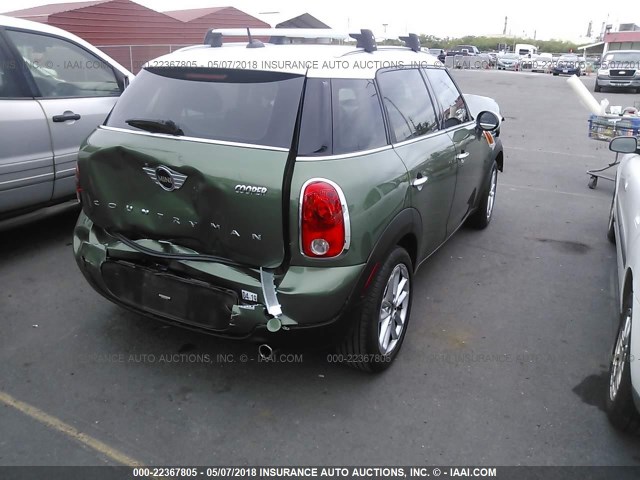 WMWZB3C56GWR48353 - 2016 MINI COOPER COUNTRYMAN GREEN photo 4