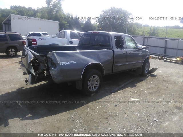 5TBRT34163S439541 - 2003 TOYOTA TUNDRA ACCESS CAB SR5 GRAY photo 4
