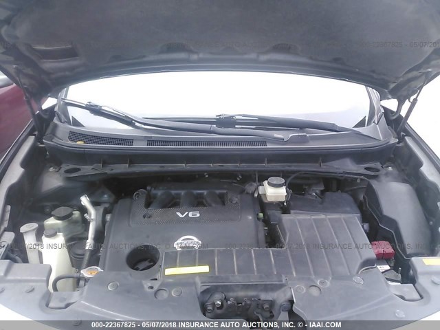 JN8AZ18W19W157849 - 2009 NISSAN MURANO S/SL/LE BLACK photo 10