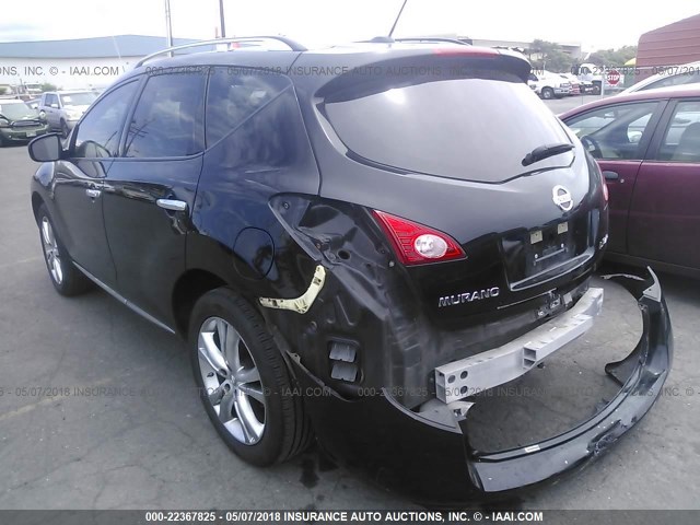 JN8AZ18W19W157849 - 2009 NISSAN MURANO S/SL/LE BLACK photo 3