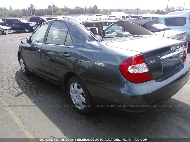 JTDBE32K730241505 - 2003 TOYOTA CAMRY LE/XLE GREEN photo 3