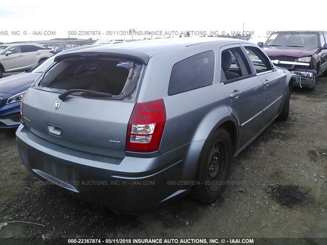 2D4FV47V57H757425 - 2007 DODGE MAGNUM SXT BLUE photo 4