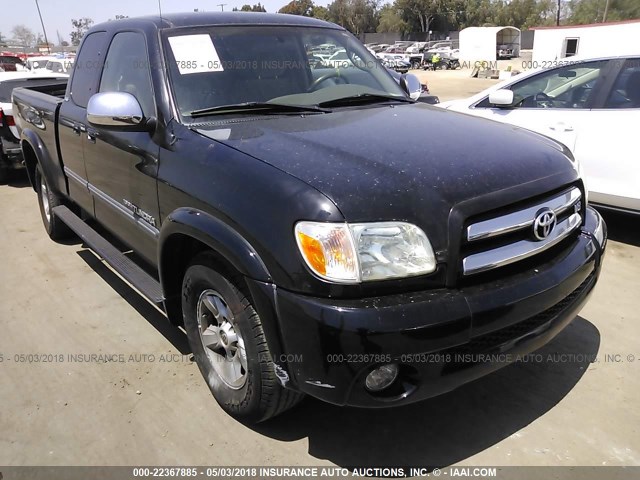 5TBRT34196S477317 - 2006 TOYOTA TUNDRA ACCESS CAB SR5 BLACK photo 1