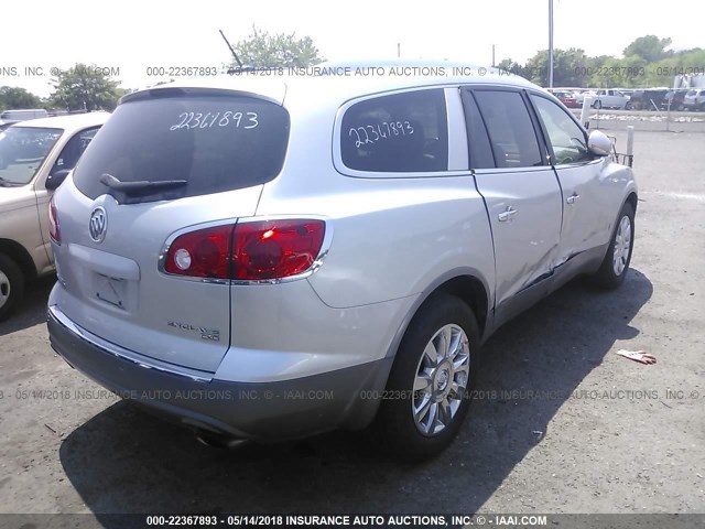 5GAKVBEDXBJ121389 - 2011 BUICK ENCLAVE CXL 银色 照片 4