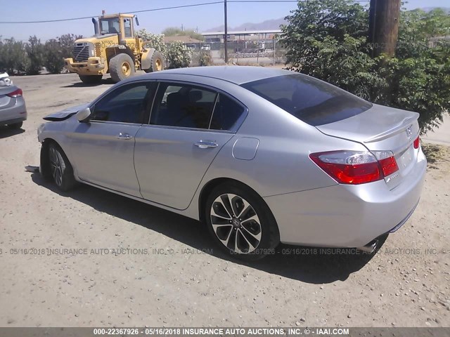 1HGCR2F52FA131646 - 2015 HONDA ACCORD SPORT 银色 照片 3