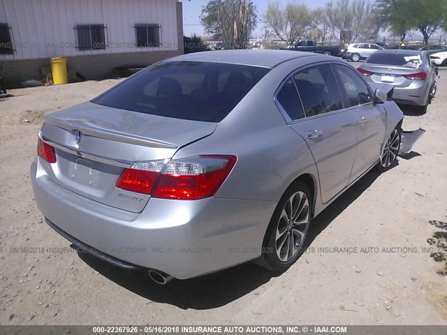 1HGCR2F52FA131646 - 2015 HONDA ACCORD SPORT 银色 照片 4