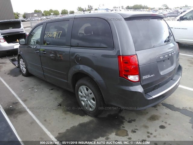 2C4RDGBG7HR706351 - 2017 DODGE GRAND CARAVAN SE GRAY photo 3