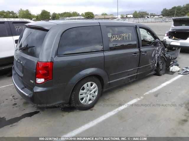 2C4RDGBG7HR706351 - 2017 DODGE GRAND CARAVAN SE GRAY photo 4