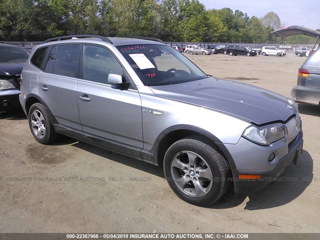 WBXPC93428WJ17633 - 2008 BMW X3 3.0SI GRAY photo 1