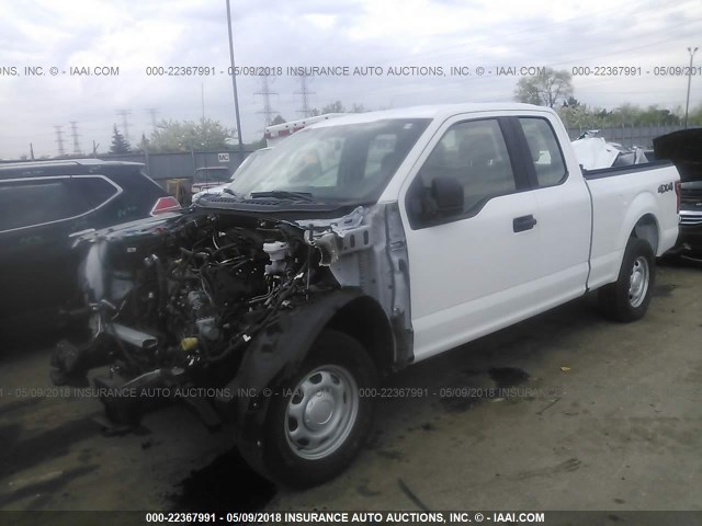 1FTFX1EF5GFD18759 - 2016 FORD F150 SUPER CAB WHITE photo 2