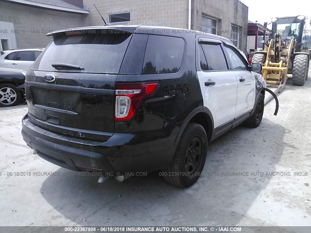 1FM5K8AR3EGC26622 - 2014 FORD EXPLORER POLICE INTERCEPTOR BLACK photo 4
