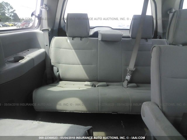 5N1BV28U99N108612 - 2009 NISSAN QUEST S/SE/SL GRAY photo 8