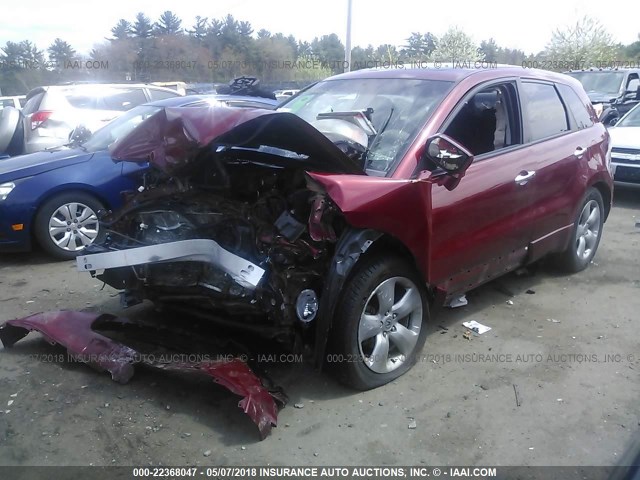 5J8TB18507A005010 - 2007 ACURA RDX TECHNOLOGY RED photo 2