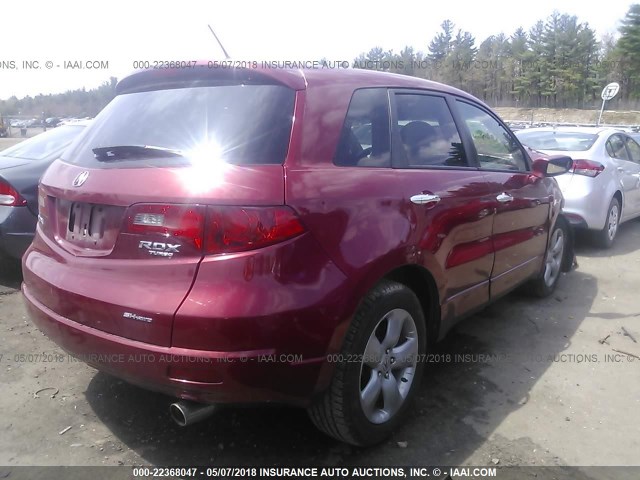 5J8TB18507A005010 - 2007 ACURA RDX TECHNOLOGY RED photo 4