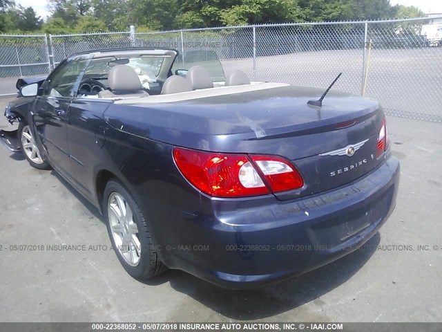 1C3LC55R48N157171 - 2008 CHRYSLER SEBRING TOURING BLUE photo 3