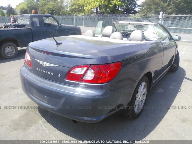 1C3LC55R48N157171 - 2008 CHRYSLER SEBRING TOURING BLUE photo 4