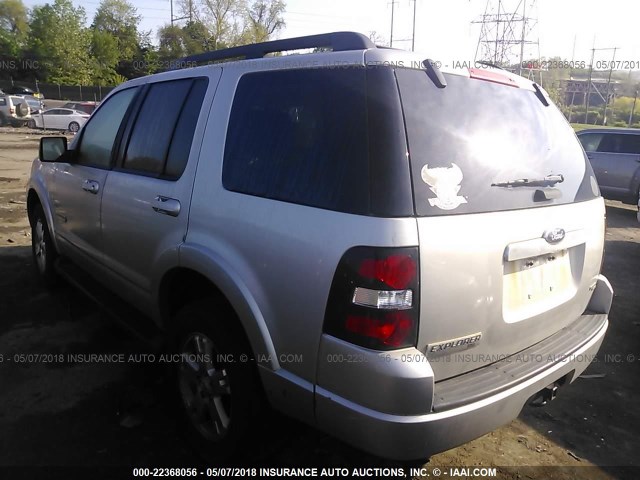 1FMEU63EX7UB41239 - 2007 FORD EXPLORER XLT SILVER photo 3