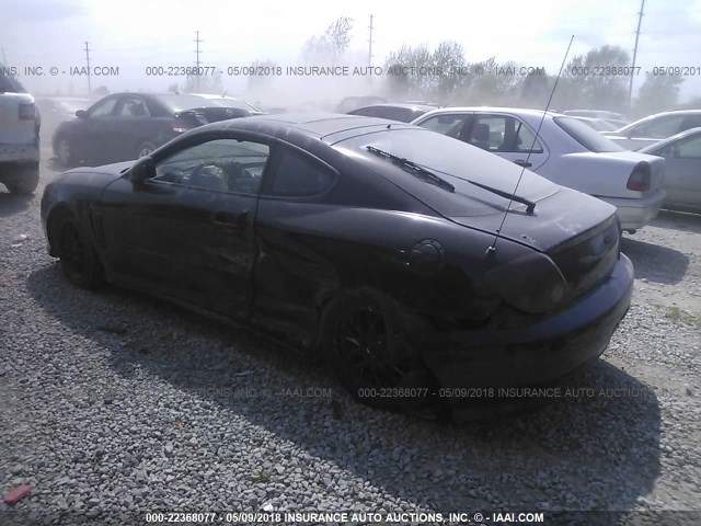 KMHHM65D64U143566 - 2004 HYUNDAI TIBURON BLACK photo 3