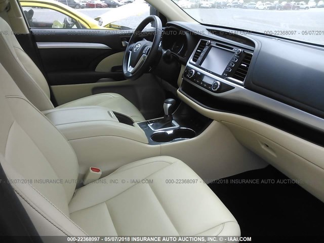 5TDJKRFH2GS356408 - 2016 TOYOTA HIGHLANDER XLE მუქწითელი ფოტო 5