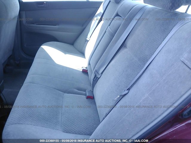 4T1BE32K62U112755 - 2002 TOYOTA CAMRY LE/XLE/SE ბურგუნდია ფოტო 8