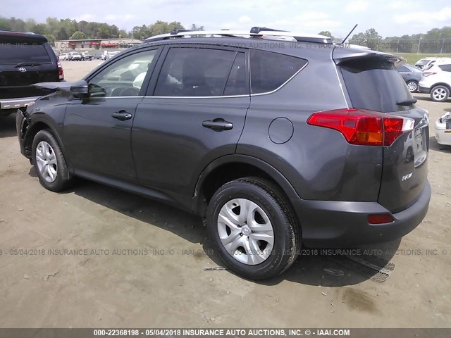 JTMZFREV1FJ037074 - 2015 TOYOTA RAV4 LE GRAY photo 3