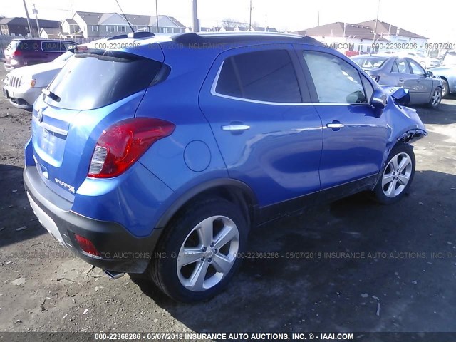 KL4CJESB1FB241708 - 2015 BUICK ENCORE BLUE photo 4