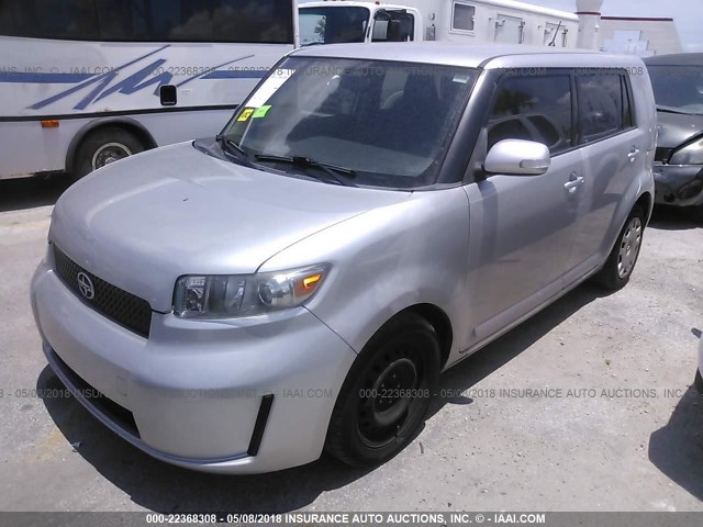 JTLKE50E091074887 - 2009 TOYOTA SCION XB SILVER photo 2