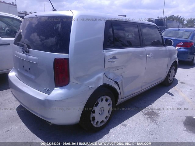 JTLKE50E091074887 - 2009 TOYOTA SCION XB SILVER photo 4