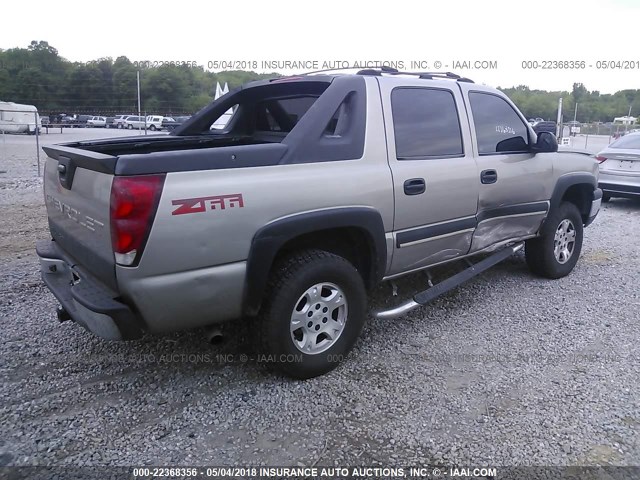 3GNEC13TX3G304386 - 2003 CHEVROLET AVALANCHE C1500 BEIGE photo 4