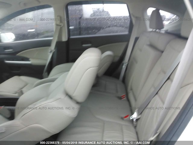 5J6RM4H7XEL117556 - 2014 HONDA CR-V EXL WHITE photo 8