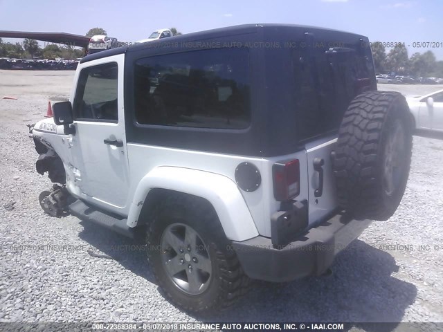 1C4AJWAG2CL290227 - 2012 JEEP WRANGLER SPORT 白色 照片 3