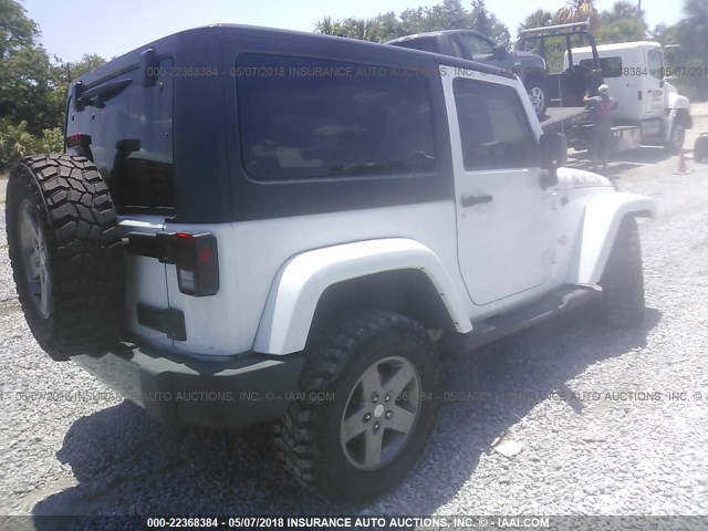 1C4AJWAG2CL290227 - 2012 JEEP WRANGLER SPORT WHITE photo 4