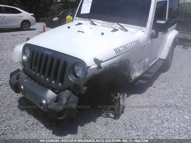 1C4AJWAG2CL290227 - 2012 JEEP WRANGLER SPORT WHITE photo 6