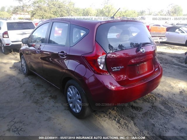 3N1CE2CP4FL393602 - 2015 NISSAN VERSA NOTE S/S PLUS/SV/SL/SR RED photo 3