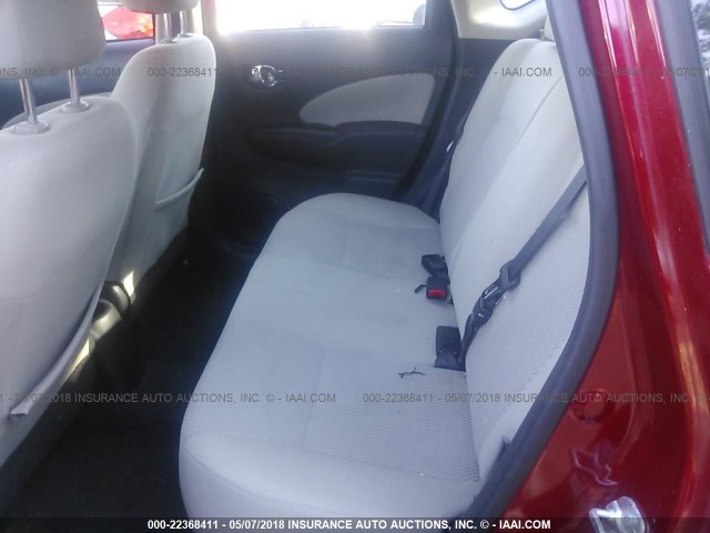 3N1CE2CP4FL393602 - 2015 NISSAN VERSA NOTE S/S PLUS/SV/SL/SR RED photo 8