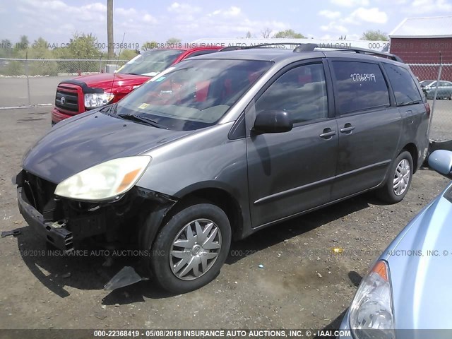 5TDZA23C14S026793 - 2004 TOYOTA SIENNA CE/LE GRAY photo 2