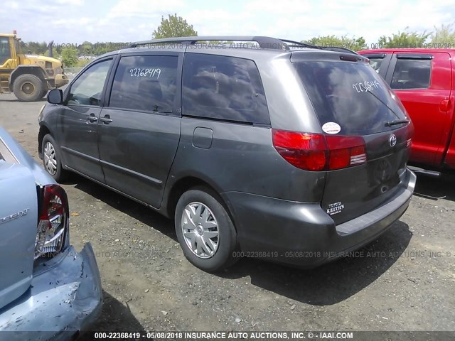 5TDZA23C14S026793 - 2004 TOYOTA SIENNA CE/LE GRAY photo 3