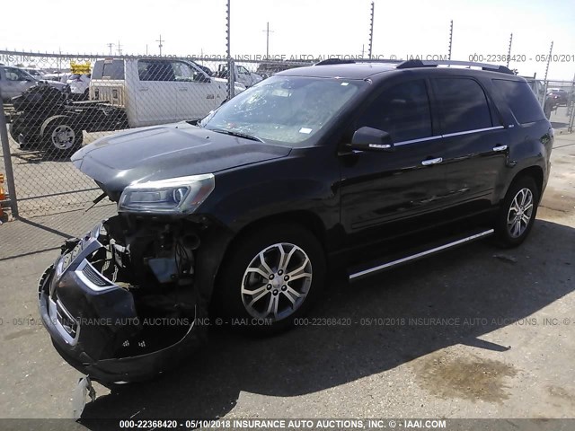 1GKKRRKDXDJ149748 - 2013 GMC ACADIA SLT-1 Czarny zdjęcie 2