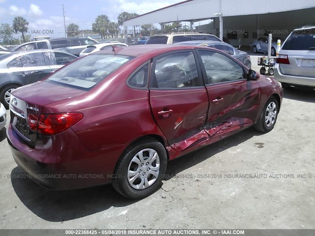 KMHDU4AD5AU981608 - 2010 HYUNDAI ELANTRA BLUE/GLS/SE RED photo 6