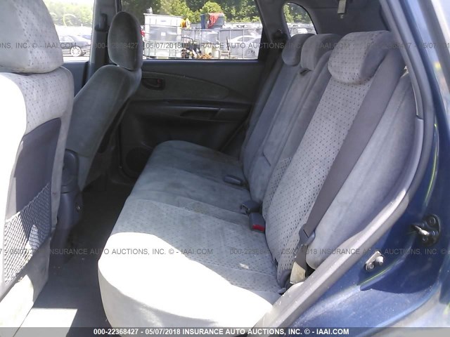 KM8JN12D05U059248 - 2005 HYUNDAI TUCSON GLS/LX BLUE photo 8