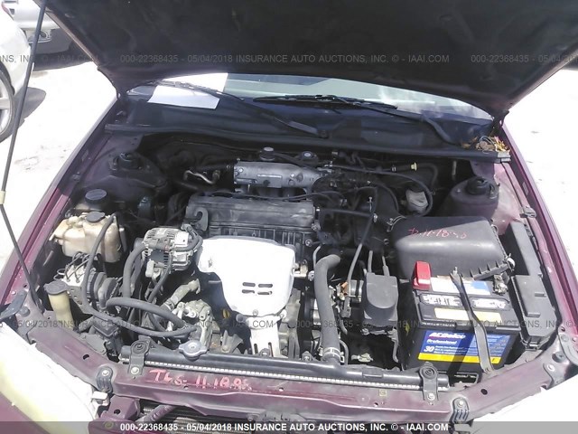 4T1BG22K9WU262580 - 1998 TOYOTA CAMRY CE/LE/XLE 勃艮第红 照片 10