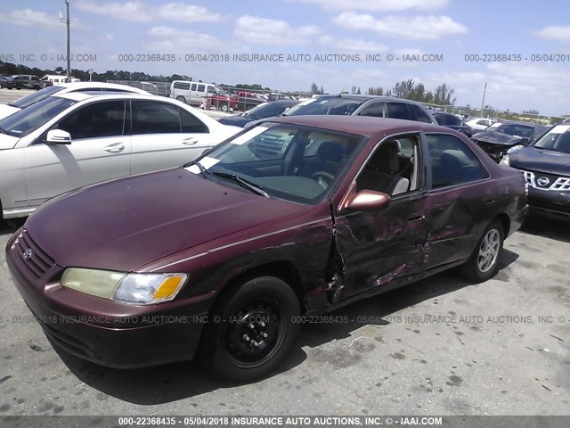 4T1BG22K9WU262580 - 1998 TOYOTA CAMRY CE/LE/XLE 勃艮第红 照片 6