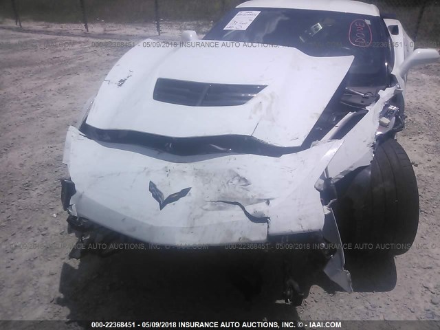 1G1YP2D67G5613120 - 2016 CHEVROLET CORVETTE 1LZ/Z06 WHITE photo 6