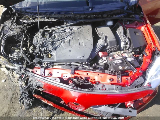 2T1BU4EE8CC843740 - 2012 TOYOTA COROLLA S/LE RED photo 10