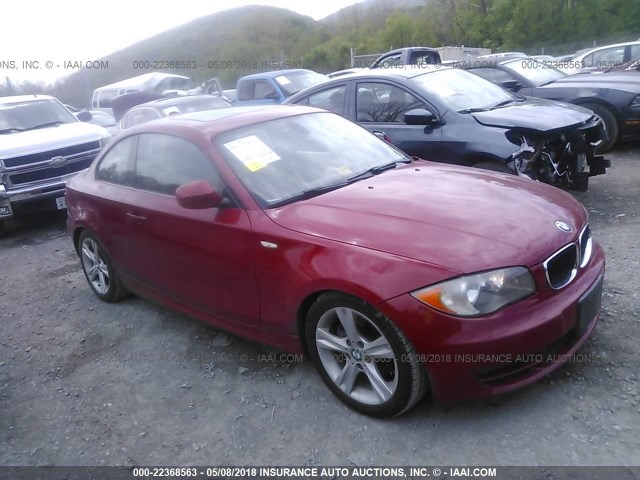 WBAUP7C5XBVK78517 - 2011 BMW 128 I RED photo 1