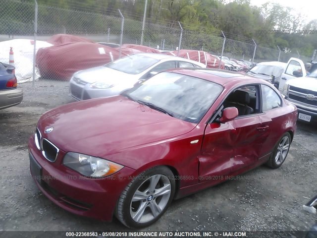 WBAUP7C5XBVK78517 - 2011 BMW 128 I RED photo 6